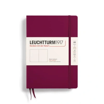 Image de LEUCHTTURM1917 359697 Carnet de notes Medium (A5), Couverture rigide, 251 pages numérotées, Port Red, blanc