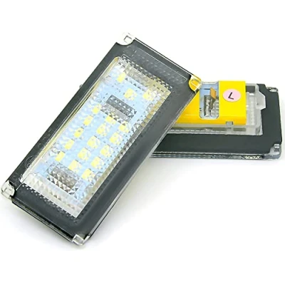 Image de Lot de 2 lampes LED pour plaque d&#039;immatriculation Mini R50 R52 R53 BMW Cooper S 6000 K Ultra Lumineux Canbus sans Erreur 12 V