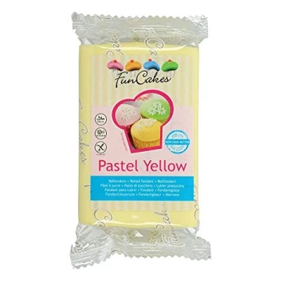 Image de Pâte à sucre Jaune pastel FunCakes