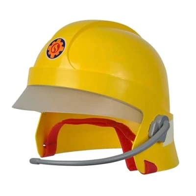 Image de Simba 109252596 Sam le pompier Casque, visière et autocollants brillent dans noir, avec microphone, coussinets en mousse à l&#039;intérieur, partir de 3 ans