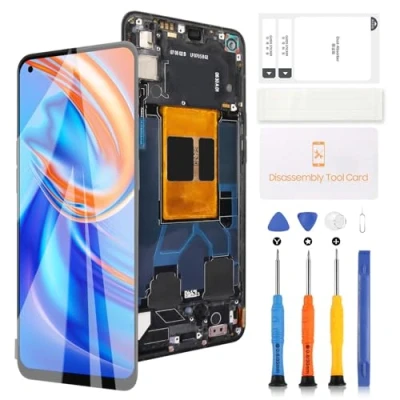 Image de Écran LCD TFT pour Oppo Reno6 5G/Reno 6 5G CPH2251 tactile Digitizer Assemblée Remplacement 6,4&quot; Affichage avec Outils (Noir cadre)
