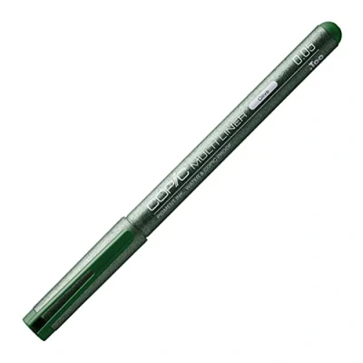 Image de COPIC Multiliner 0,05 mm, Olive, Feutre fin à pointe fine et encre pigments résistante l&#039;eau