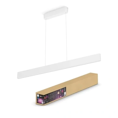 Image de Philips Hue White &amp; Color Ambiance ENSIS Suspension 2x39W Bluetooth Blanc, fonctionne avec Alexa, Google Assistant et Apple Homekit