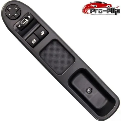 Image de ProPlip Leve Vitre Retroviseur Avant Gauche Compatible Peugeot 207 Citroen C3 6554.QC Bouton Commande noir