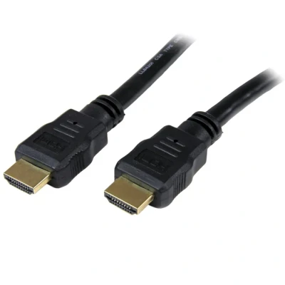 Image de StarTech.com Câble HDMI 50cm 4K Haut Débit avec Ethernet UHD 30Hz 1.4 Moniteurs, Projecteurs, Téléviseurs et Écrans Ultra Cordon Noir M/M (HDMM50CM)