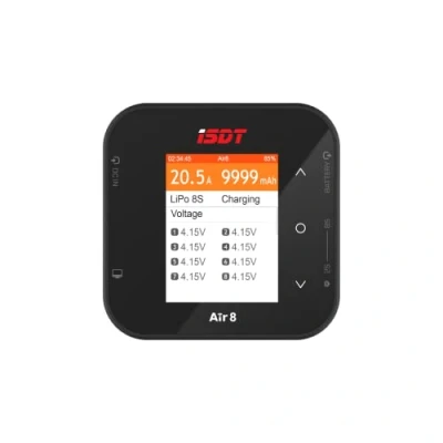 Image de ISDT Air8 Lipo Batterie Balance Chargeur Déchargeur DC 500W 20A pour Batteries Li ION Life NiCd NiMH LiHV PB Écran LCD numérique RC 1 8S Contrôle APP Bluetooth