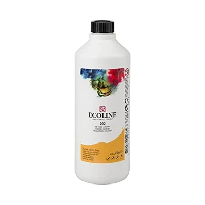 Image de Ecoline Bouteille d&#039;aquarelle liquide 490 ml Jaune foncé 202 (11722020)