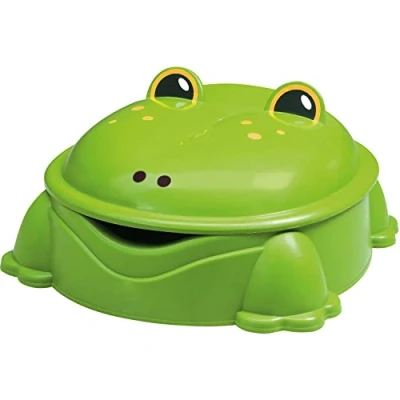 Image de Bac à sable PARADISO TOYS Grenouille 2 sièges intégrés Couvercle de protection 84 x 92 38 cm