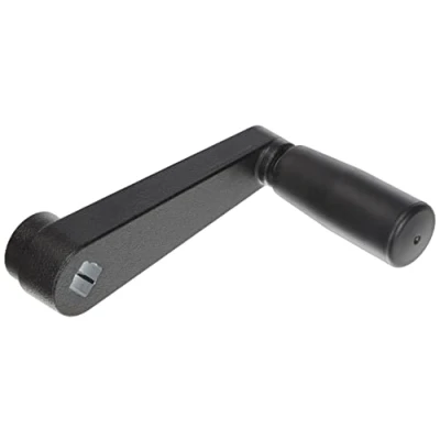 Image de HALDER 24330.0424 Manivelles en zinc moulé sous pression, noir, mat structuré, 80 mm/s = 10 mm
