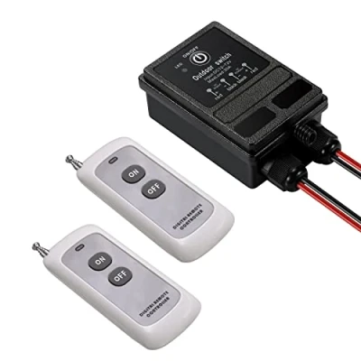 Image de ZHOFONET Telecommande 12v,IP65 Impermeabile Commutateur a Distance sans Fil,DC 12V/24V/48V/72V RF à Telecommande,40A Relais avec 984ft de Long Rayon