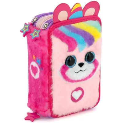 Image de Trousse Scolaire 3D Complète 45 Pièces Kit Créatif Triple Compartiment avec Stylos Gel Effaçables, Crayons 4.0 mm, Feutres Idée Cadeau Fille Julian Ross Motif Panda Licorne