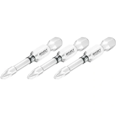 Image de HAZET Lot de 3 embouts hexagonaux 6,3 (1/4&quot;) Profil Pozidriv Version longue PZ PZ1 2216NSLG PZ1/3