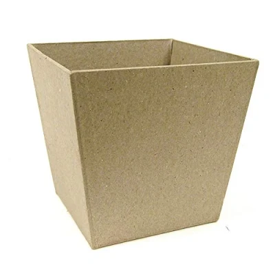 Image de Décopatch AC689O Un support en papier brun mâché 10x10x9,5 cm, pot à pinceaux