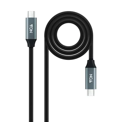 Image de Nano Cable Câble USB 3.2 Gen2x2 20Gbps 5A/100W 4K/60Hz C/M C/M, Noir, 1 m