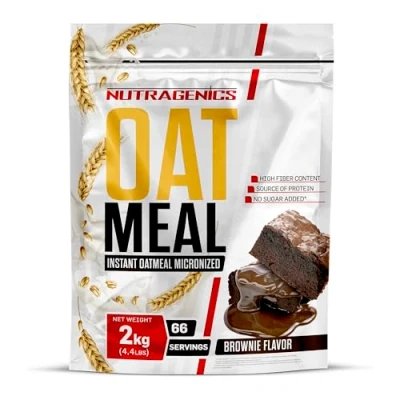 Image de Farine d&#039;avoine avec saveur 2 kg avoine instantanée en poudre proteine d (2 kg, Brownie)