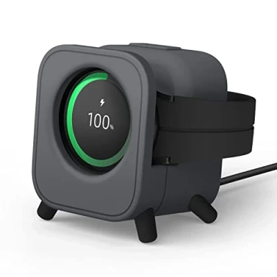 Image de elago GWT5 Support de Chargeur Compatible avec Samsung Galaxy Watch 7, 6/6 Classic, 5/5 Pro [40/43/44/45/47mm], Design Haut Parleur Classique, Mode Nuit [Câble Non Inclus] (Gris Foncé)