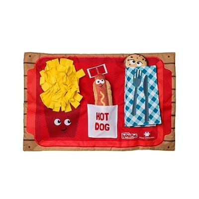 Image de Outward Hound Nina Ottosson de Activity Matz Fast Food Fun Tapis d&#039;activité/Puzzle pour Chien en Peluche thème