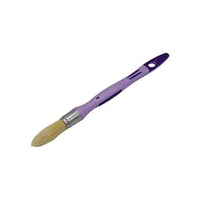 Image de SAVY Pinceau Rond à rechampir Manche Ergonomique bi matière, sans Perte de Poil, Tous Types Peinture n3/0 ø 15mm Violet