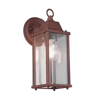 Image de TRIO, Applique, Olona 1xE27, max.40,0 W Corps: Fonte daluminium, Rouille L:11,5cm, H:29,5cm, P:14,0cm Montage au mur,IP23,Sans illuminant,ErP 2017/1369 non requis