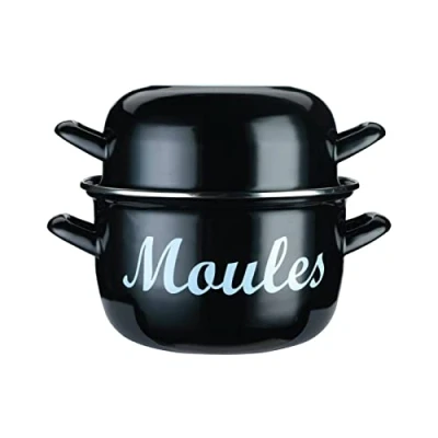 Image de KitchenCraft World of Flavours Marmite à Moules, Émaillée, Petit Format, 18 cm