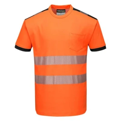 Image de Portwest T181 PW3 T shirt de Sécurité à Manches Courtes Haute Visibilité Orange/Noir, 4XL