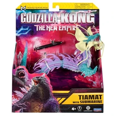 Image de MonsterVerse Godzilla x Kong : The New Empire, 6 inch Tiamat Action Figure Toy, Iconic Collectable Movie Character, Includes 2.5 Submarine Accessory, Suitable for Ages 4 Years+