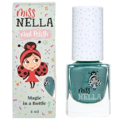 Image de Miss Nella Dino rific Vernis à ongles chrome vert spécial avec des paillettes pour enfants, formule Peel off, base d&#039;eau et sans odeur