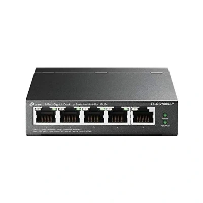 Image de TP Link TL SG1005LP Switch PoE 5 Ports Gigabit, 4 PoE+ 30W 802.3af/at, 40W Pour Tous Les PoE, Ethernet, RJ45, Boitier Métal, Multiprise Brancher et Utiliser