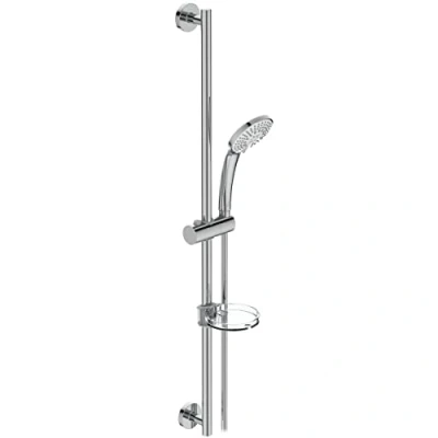Image de Ensemble de douche Ideal Standard B9417AA Barre 90 cm Douchette 100 mm 3 fonctions