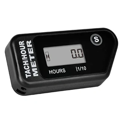 Image de NInE ROnG Compte tours numérique LCD Compteur d&#039;heures de fonctionnement Affichage max RPM Étanche Pour la plupart des moteurs à gaz, marins, VTT, générateurs, tracteurs pelouse, motos