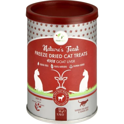Image de 50 g Pawfect Freeze Dried Friandises pour chats Foie de Chèvre