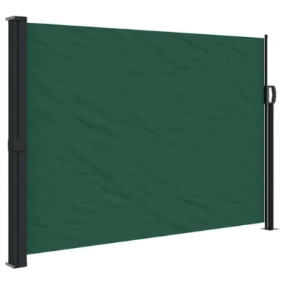 Image de vidaXL Auvent latéral rétractable vert foncé 140x300 cm, écran d’intimité de jardin, brise vue balcon, d&#039;extérieur,