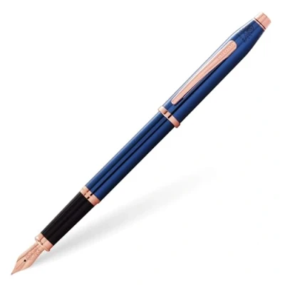 Image de Cross Century II Cobalt Blue Lacquer FP M Gravure gratuite