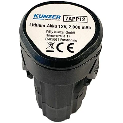 Image de Kunzer 7APP12 Batterie au Lithium 12 V 2000 mAh pour 7AFS02, 7AKN38, 7ABS38 et 7AMS01