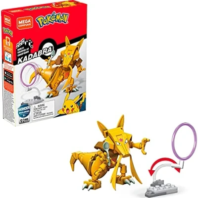 Image de MEGA Construx Pokemon Kadabra à Construire, Jeu de Briques Construction, 92 pièces, pour Enfant dès 6 Ans, GKY87