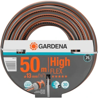 Image de Gardena Tuyau Highflex Comfort 13 mm (1/2 Pouce), 50 m: de jardin avec profilé puissance, pression 30 bars, stable dimensionnellement, résistant aux UV, emballé (18069 20)