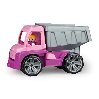 Image de Lena 04451 TRUXX Camion Benne en Rose et Violet, véhicule d&#039;environ 27 cm, à avec Figurine entièrement Mobile, basculante Robuste, Jouet pour Fillette partir de 2 Ans