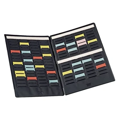 Image de Nobo Mini Planning à Fiches T, Portable, 2 Volets, 4 Colonnes &amp; 17 Fentes, Indice 1.5, 3084000
