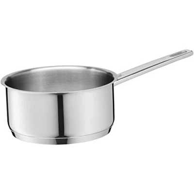 Image de WMF Compact Cuisine casserole à manche 16,5 cm sans couvercle 1,5 l, lait induction, acier inoxydable Cromargan poli, graduation intérieure, non revêtue
