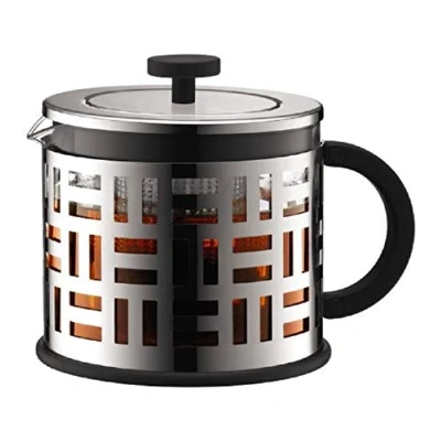 Image de Bodum 11199 16 Eileen Théière à Piston en Verre Filtre et Couvercle Inox 1.5 L Brillant