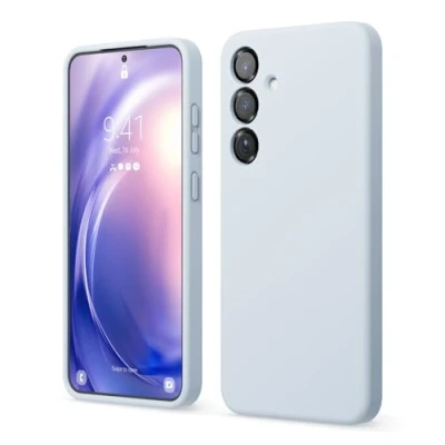Image de elago Coque Silicone Liquide Compatible avec Samsung Galaxy S25 Plus, Protection Complète, Antichoc, Slim, Doublure Douce en Microfibre Anti Rayures, 6,7 Pouces (Bleu Clair)