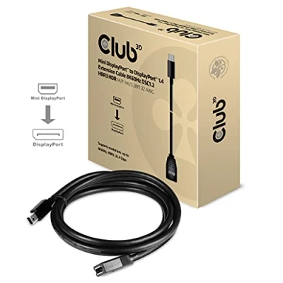Image de Câble de raccordement TV, écran [1x Mini port Display mâle 1x DisplayPort femelle] club3D CAC 1121 DisplayPor