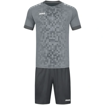 Image de JAKO Maillot Pixel (Manches Courtes), Mixte Enfant, Gris Pierre, 128