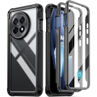 Image de Poetic Guardian coque pour OnePlus 13R 5G (2025), protection d&#039;écran intégrée [fonctionne avec identification d&#039;empreintes digitales], [2 cadres avant] [testé contre les chutes de 6 m),
