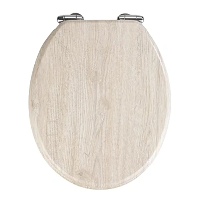 Image de WENKO Abattant WC Chêne Gris abaissement Automatique