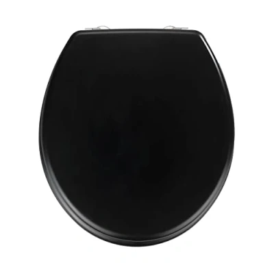Image de WENKO abattant WC Noir Prima, avec Fixation INOX, MDF, 37 x 41 cm, Mat