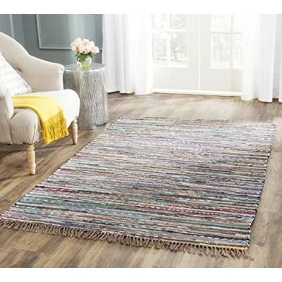 Image de Safavieh Grand Tapis de Salon rectangulaire pour Une Utilisation en intérieur, Coton, Rouille/Multi, 200 X 300 cm