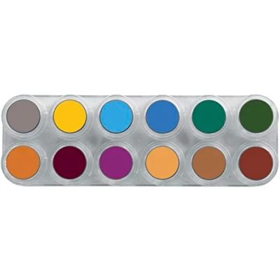 Image de Palette de maquillage théâtral à base d&#039;eau Grimas 12 couleurs B qualité professionnelle