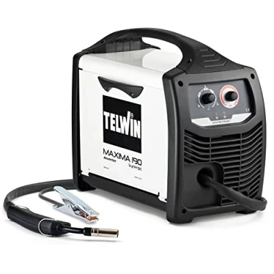 Image de Telwin 816086 Maxima 190 Synergic Poste de Soudage Inverter à Fil pour Mig Mag/Flux/Brazing, Blanc