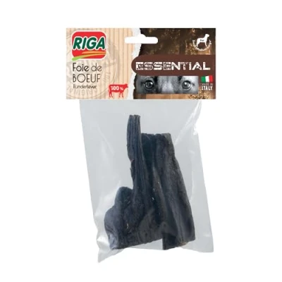 Image de RIGA Essential Foies De Boeuf Séchés Friandises Chien Riche en Protéines 100% Naturel Non Transformé Longue Durée Mastication Et Récompense Gourmandise Naturelle Savoureuse 100 g